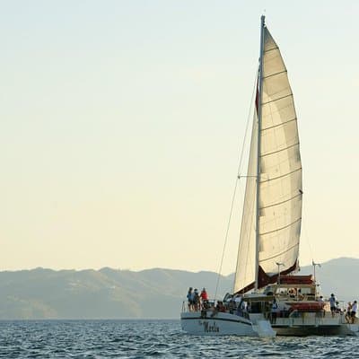 Marlin del Rey Catamaran Sailing Sunset Cruise Tamarindo Native's Way Costa Rica Tours & Packages