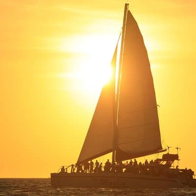 Marlin del Rey Catamaran Sailing Sunset Cruise Tamarindo Native's Way Costa Rica Tours & Packages