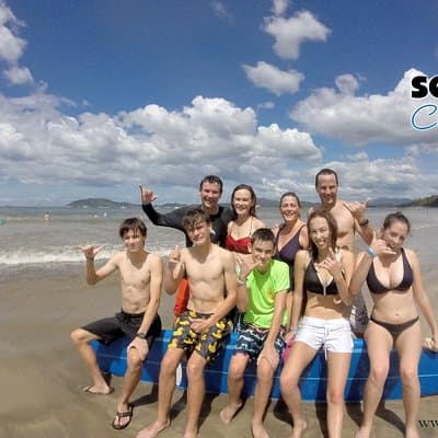 Family surfing lesson Tamarindo