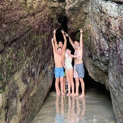 Family fun at the beach caves!