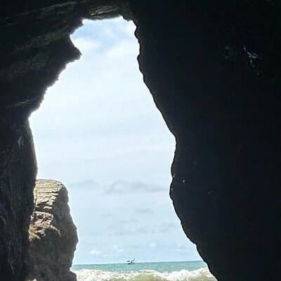 One of the two "Windows Beach Caves".