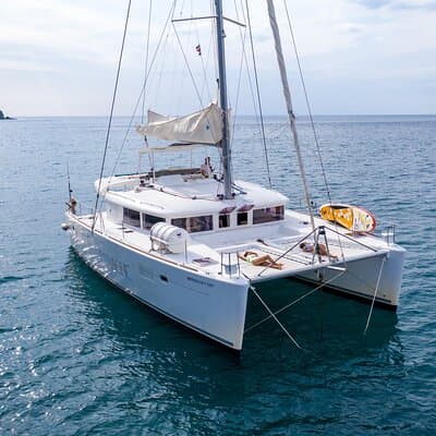 Snorkel and sunbathe in paradise! Anchor in a pristine cove to swim, snorkel, and relax on the nets of your luxury catamaran before the incredible Costa Rican sunset sail!