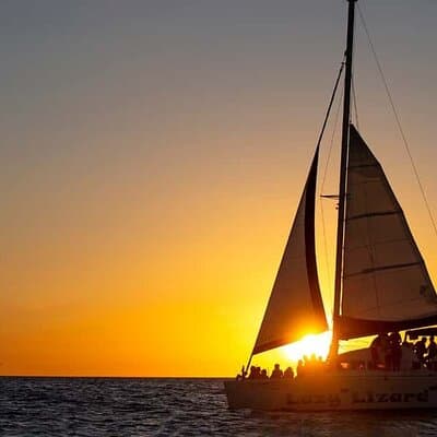 The perfect tropical sunset sail! Cruise into the dazzling golden hour on your catamaran and capture the unforgettable magic of a Costa Rican sunset!