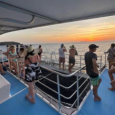 Flamingo Family Fun Catamaran Snorkel:Comfortable shaded seating photo 4